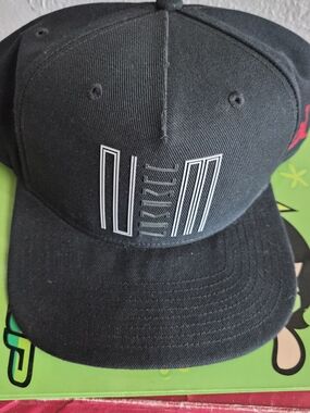 Jordan Black Snapback Hat with White Jumpman Accent